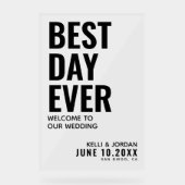 Symbole acrylique moderne Meilleur Jour Jamais Mar (Recto)