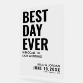 Symbole acrylique moderne Meilleur Jour Jamais Mar (Angle)