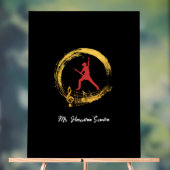 Symbole acrylique noir moderne du studio de guitar (Neutre)