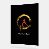 Symbole acrylique noir moderne du studio de guitar (Angle)