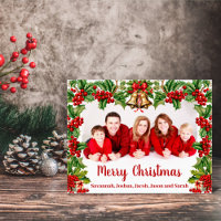 Symbole acrylique photo Holly Feuilles et Berries