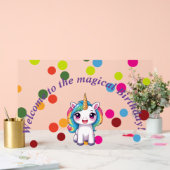 Symbole acrylique pour anniversaire à la licorne (Mariage)