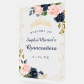 SYMBOLE ACrylique Quinceanera flou bleu marine (Angle)