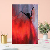 Symbole acrylique rouge de la dame dansante (Mariage)