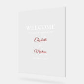 Symbole acrylique rouge et blanc pour le Mariage d (Angle)