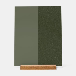 Symbole acrylique scindé vert mousse personnalisé