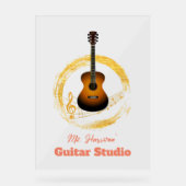 Symbole acrylique transparent élégant du studio de (Recto)