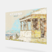 Symbole Acrylique Voyage Athènes Grèce - Vue Vinta (Angle)