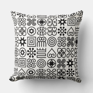 Symbole Adinkra africain oreiller à lancer
