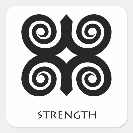 Symbole Adinkra Sticker Dwennimmen ( force ) (Devant)