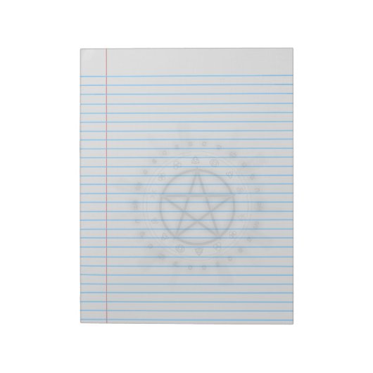Symbole alchimie Pentacle Wiccan Bloc-notes juridi (Tourné)