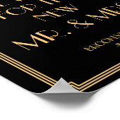 Symbole Art Déco Gatsby Black Guestbook 8x10 (Coin)