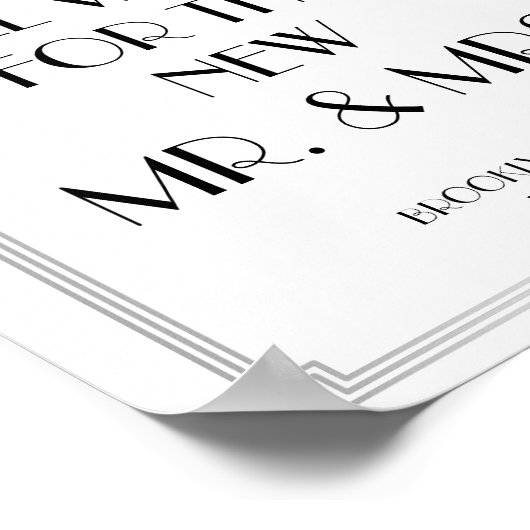 Symbole Art Déco Gatsby Silver 8x10 (Coin)