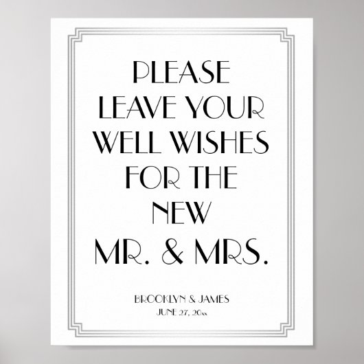 Symbole Art Déco Gatsby Silver 8x10 (Devant)