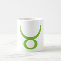 Symbole astrologique de Taureau, tasse de zodiaque