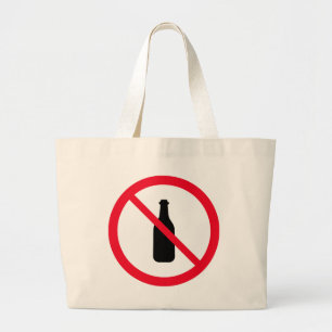 Symbole Aucun Cercle Rouge Alcool   Sac fourre-tou