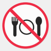 Symbole Aucun Cercle rouge | Stickers ronds classi (Devant)