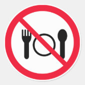 Symbole Aucun Cercle rouge | Stickers ronds classi (Devant)