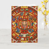 Symbole aztèque de Maya maya - carte (Fleur jaune)