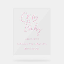 SYMBOLE Baby shower acrylique Oh Bébé
