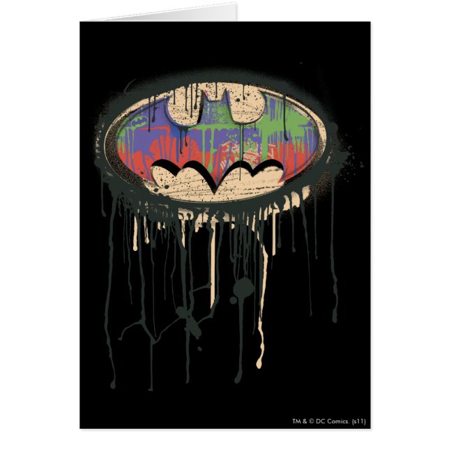 Symbole Batman | Logo rouge violet vert (Devant)