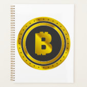 Symbole Bitcoin doré Monnaie numérique (Devant)