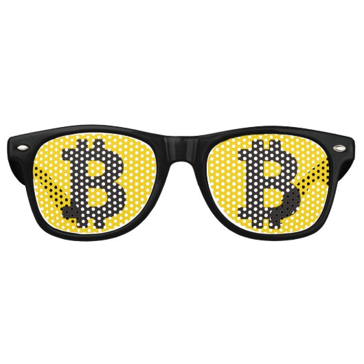 Symbole Bitcoin Lunettes de soleil rétros (Devant)