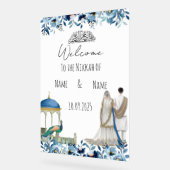 Symbole bleu floral islamique Nikkah (Angle)