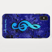 Symbole Blue Music Note iPhone XS Max Coque (Dos (Horizontal))