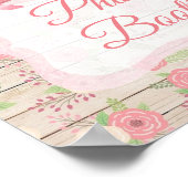 Symbole Booth Pink Rustic Wood Floral Poster (Coin)