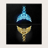 Symbole caducee polygonal or (Outside Unfolded)