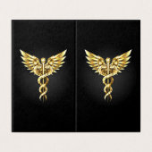 Symbole caducee polygonale en or (Outside Unfolded)