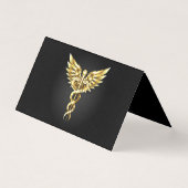 Symbole caducee polygonale or (Front)