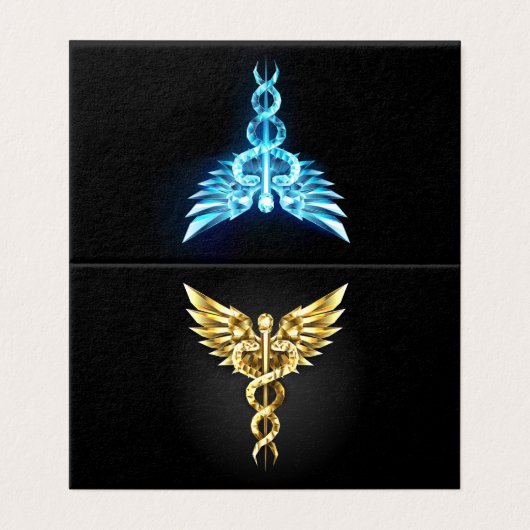 Symbole caducee polygonale or (Outside Unfolded)