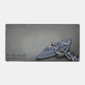 Symbole Caduceus Médicale Argent Chrome Profession (Recto)