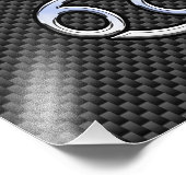 Symbole cancéreux Zodiac Charbon Fiber Impression (Coin)