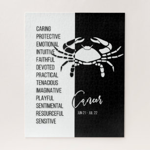 Symbole cancéreux Zodiac, Puzzle noir et blanc