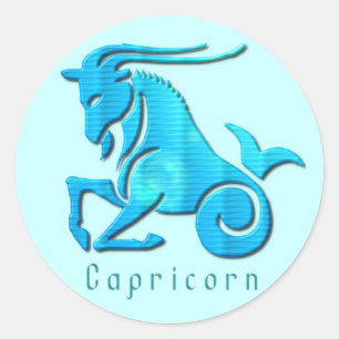 Symbole Capricorne Sticker Aqua