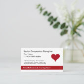 Symbole cardiaque Cartes de visite aidants (Debout devant)
