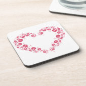 Symbole cardiaque dessous de verre en plastique du (Côté gauche)