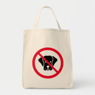 Symbole Cercle Rouge interdit aux chiens Sac fou