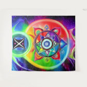 SYMBOLE CHakra Tapisserie (Devant (Horizontal))