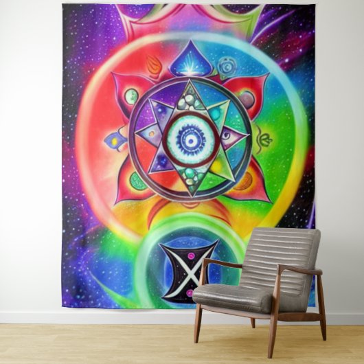 SYMBOLE CHakra Tapisserie (En situation)