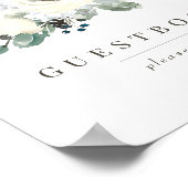 Symbole Chic ivoire fleuri vert Mariage Livre d'or (Coin)