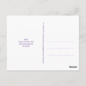 Symbole chrétien de la Croix violette Invitation d (Dos)