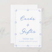 Symbole Coastal Chic Élégant Mariage Cartes & Cade (Devant / Derrière)