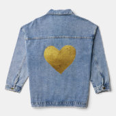 Symbole coeur d'or de Love BlueJean Jacket (Verso)