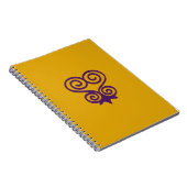 Symbole d'Adinkra (Sankofa) Carnet à fils spiraux (Côté Droit)