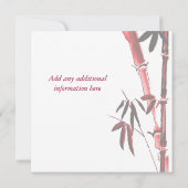 SYMBOLE D'AMOUR asiatique Faire-part de mariage ch (Dos)