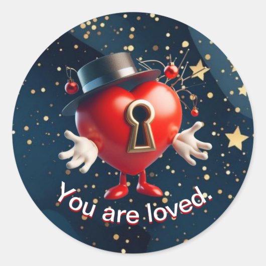 Symbole d'amour autocollant (Devant)